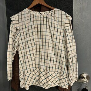 Mirth Ostuni Blouse in Aegean Plaid